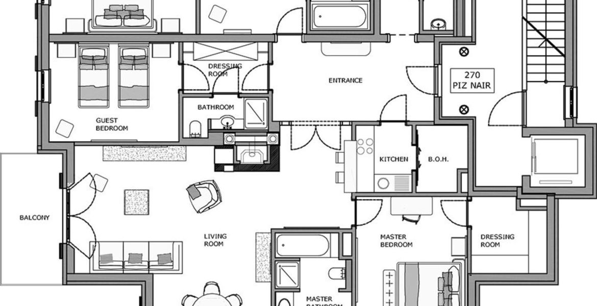 Suite familiale de luxe 3 chambres