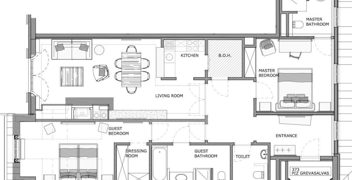 Residencia de 130 metros cuadrados en la tercera planta