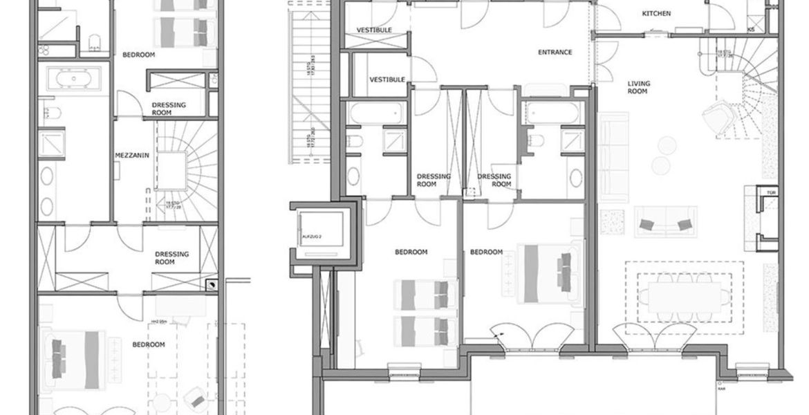 Apartamento dúplex de 4 dormitorios en la calle. Moritz