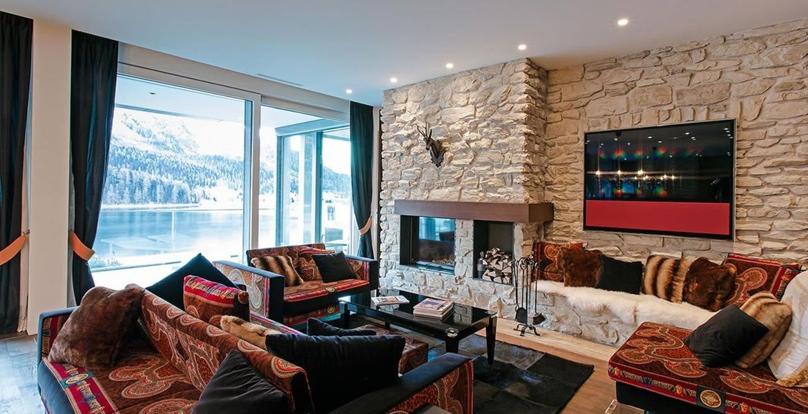 St. Moritz Contemporary luxury  views over the lake, valley.