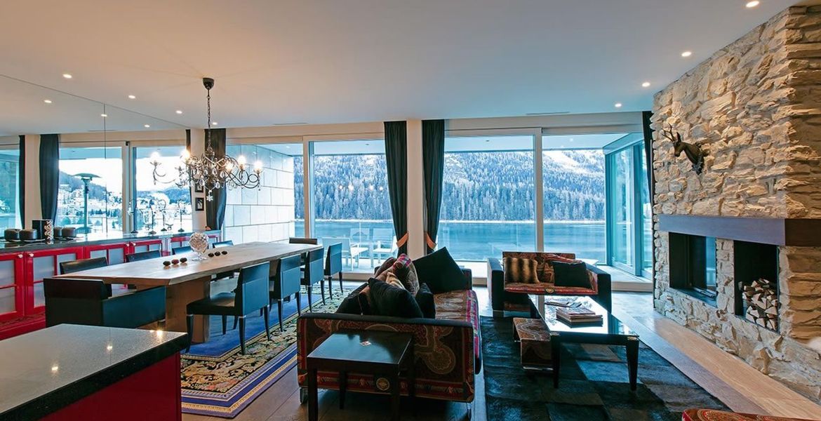 St. Moritz Contemporary luxury  views over the lake, valley.