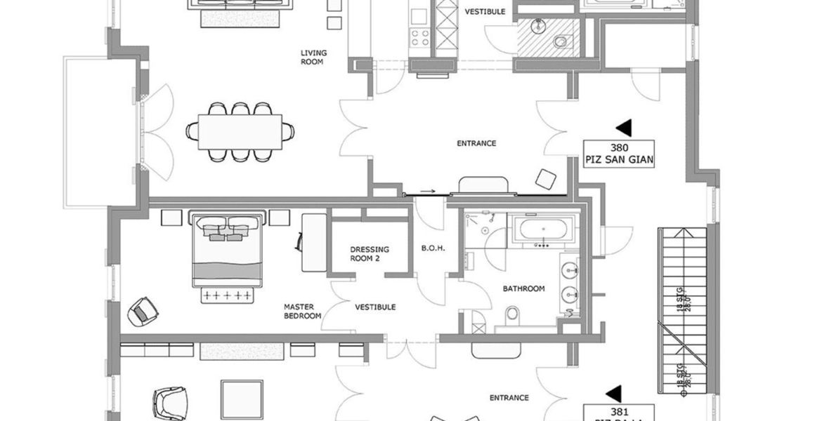 Lujosa residencia de 460 m2 en la tercera planta, con cuatro