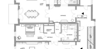 Résidence luxueusement équipée de 460 m² au troisième étage