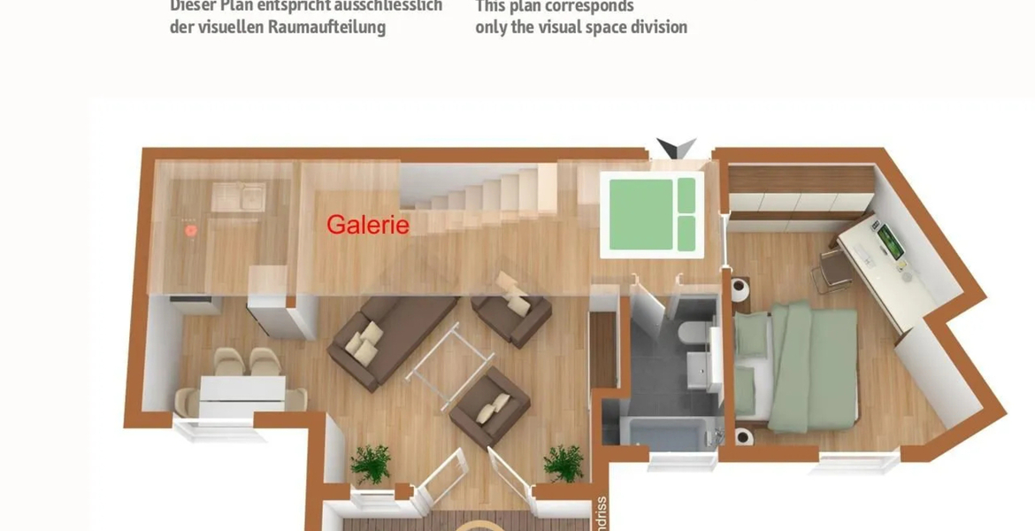 Appartement à St Moritz de 70 m² avec 1 chambre à coucher 