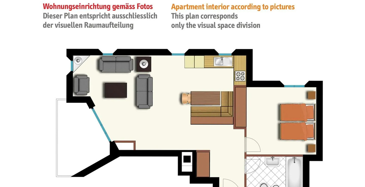 Apartment for 4 people in St Moritz with 1 bedroom and 60sqm