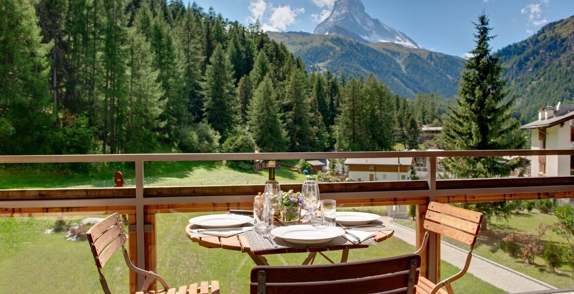 Cet appartement est l'un des deux plus grands du chalet, ave