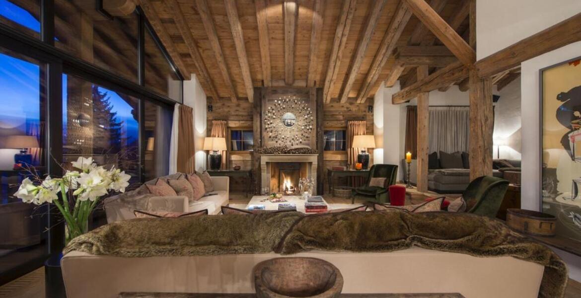 Immense chalet luxueux à Verbier avec 6 chambres à coucher  