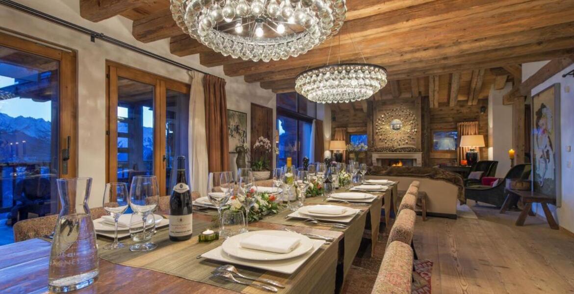 Immense chalet luxueux à Verbier avec 6 chambres à coucher  