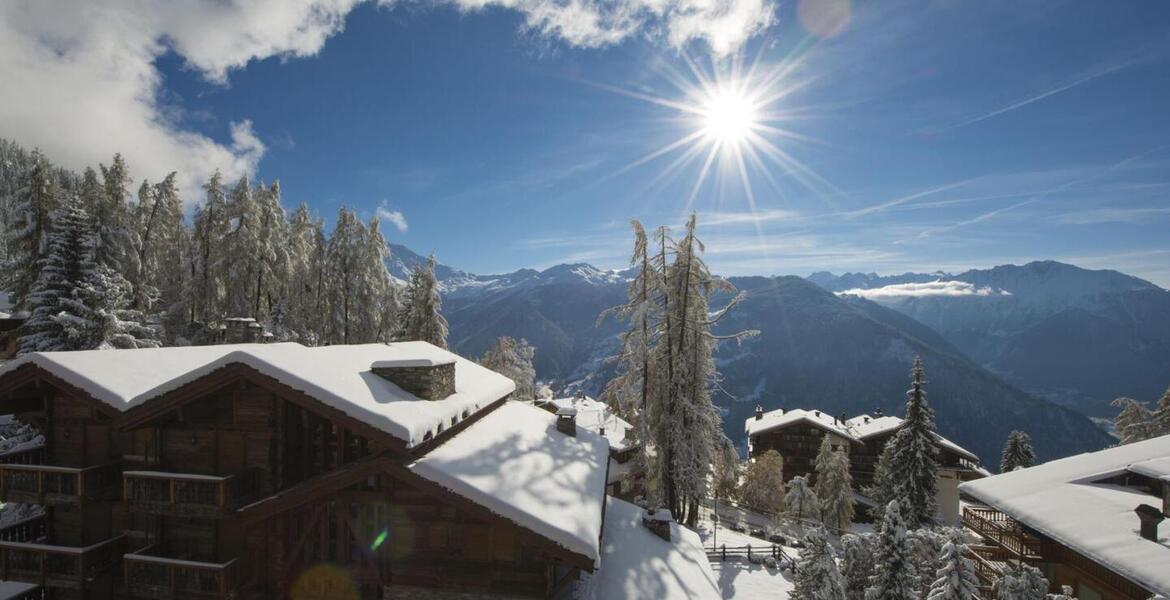 Appartement de style chalet avec vue imprenable à Verbier