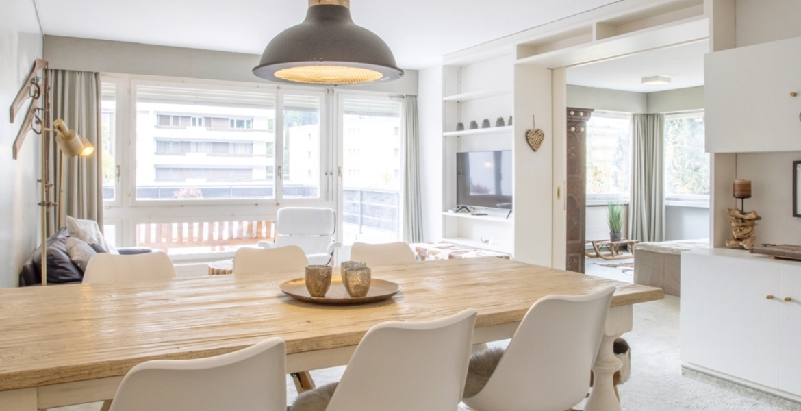 Chalet-apartment for rent in St Moritz with 3 bedrooms