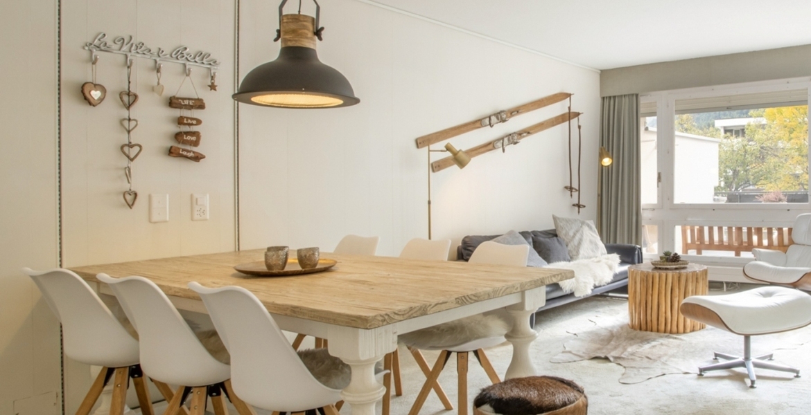Chalet-apartment for rent in St Moritz with 3 bedrooms