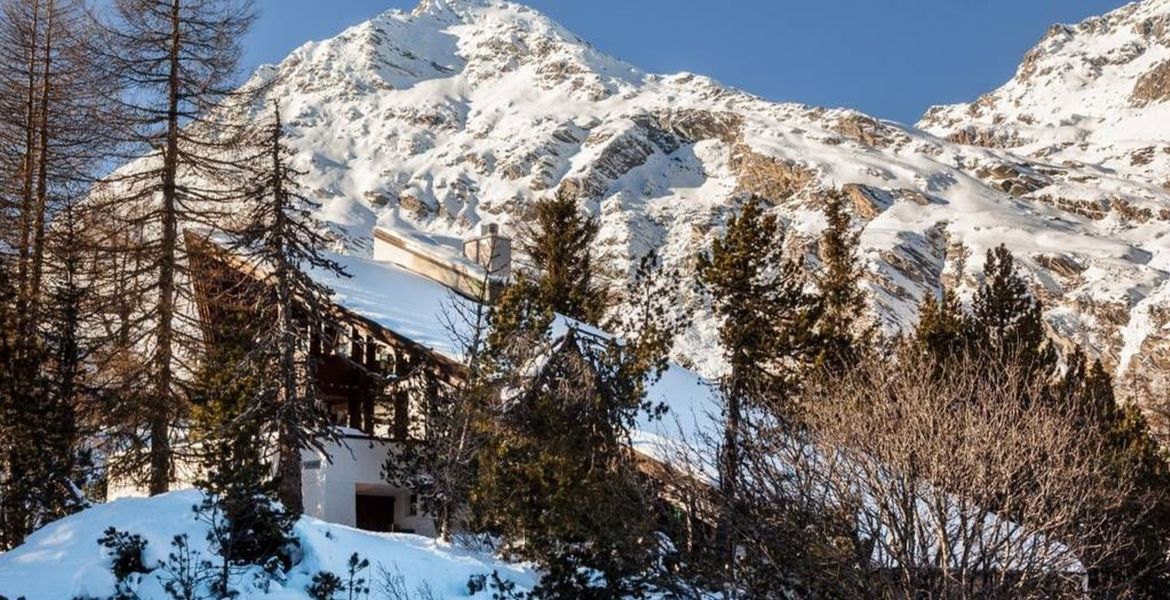 Mountain chalet in village of Maloja St. Moritz