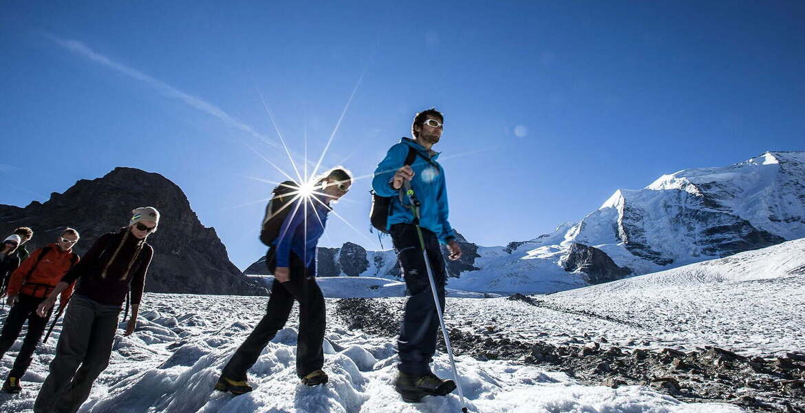 Excursion to the Palü glacier with mountain guide  A circula