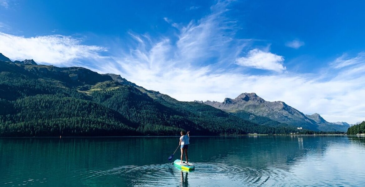 Sup & Breakfast на озере Санкт-Мориц The Outdoors St. Moritz