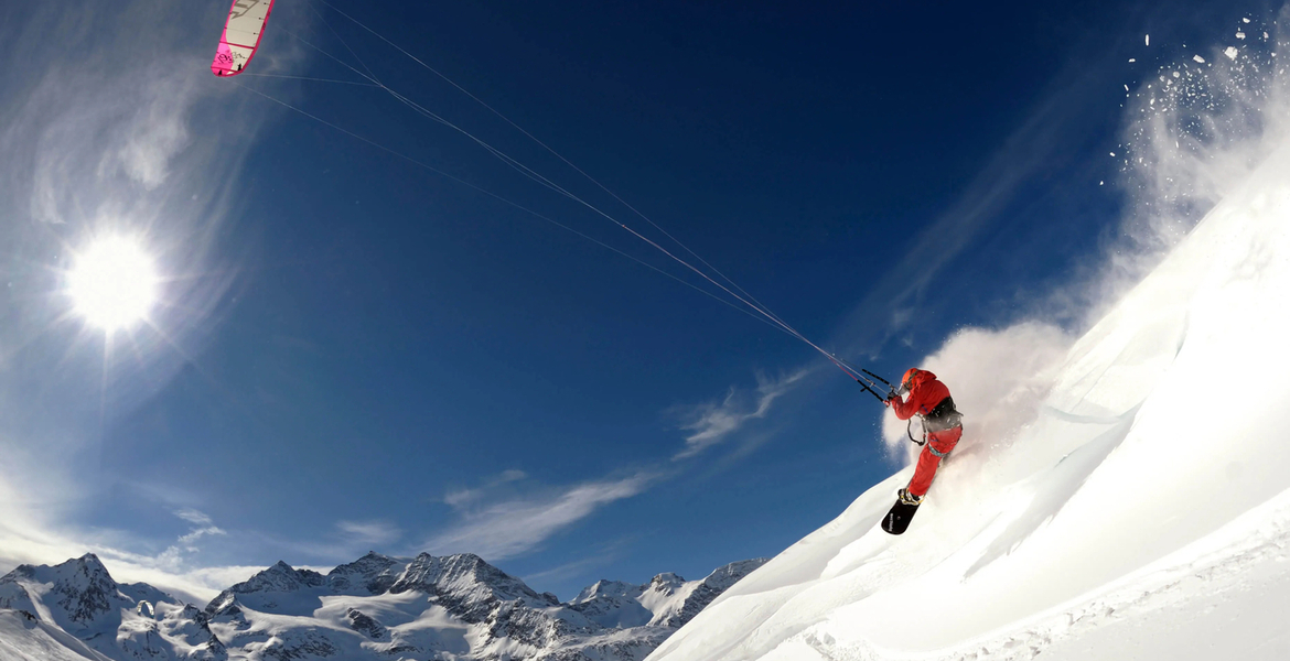 Snowkiting / Snowkite Engadine